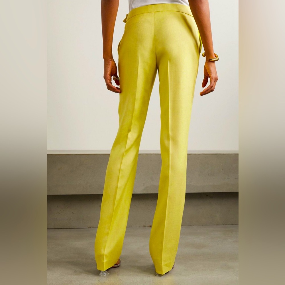 Stella McCartney RED grain de poudre slimfit pants